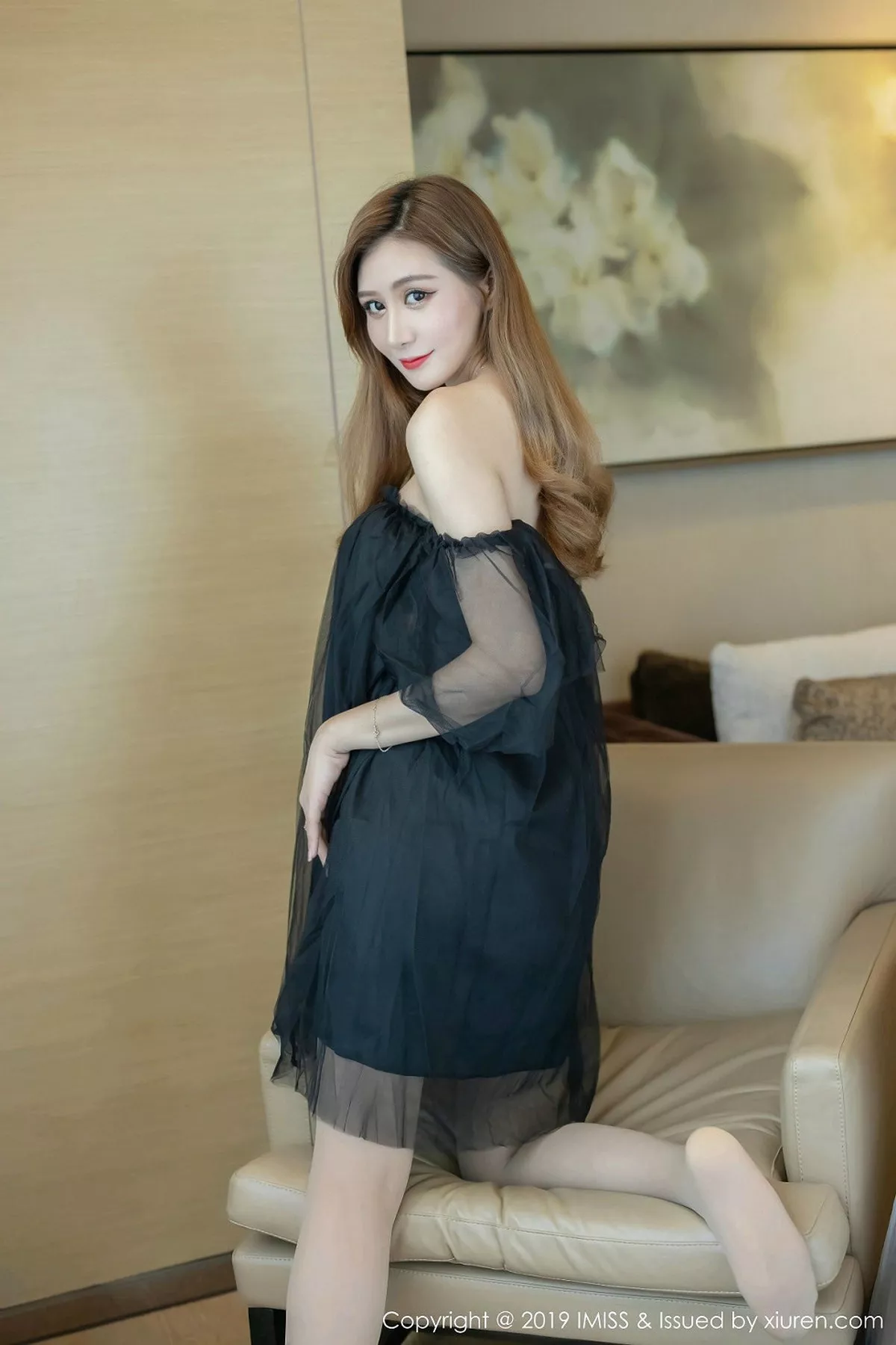 秀人集.com_[IMISS爱蜜社]Vol.369_嫩模Ceci私房黑色薄纱裙半脱露性感内衣秀豪乳完美诱惑写真42P