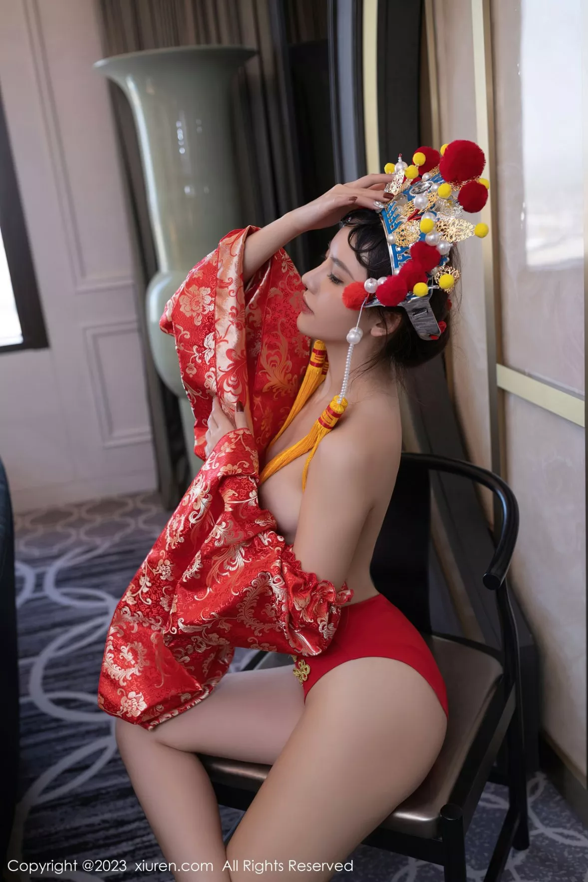 秀人集.com_[XiuRen秀人网]No.6308_模特就是阿朱啊喜庆花嫁主题私房半脱露曼妙绝美身姿诱惑写真81P