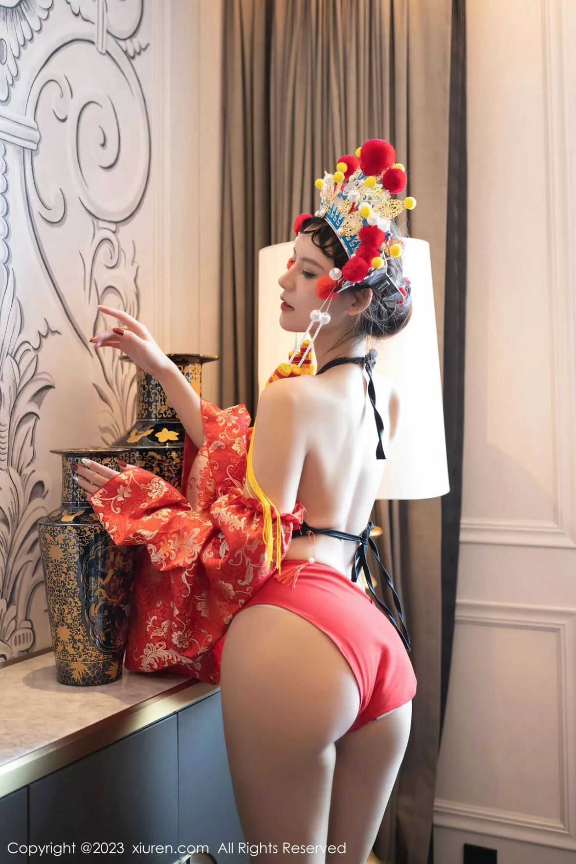 秀人集.com_[XiuRen秀人网]No.6308_模特就是阿朱啊喜庆花嫁主题私房半脱露曼妙绝美身姿诱惑写真81P