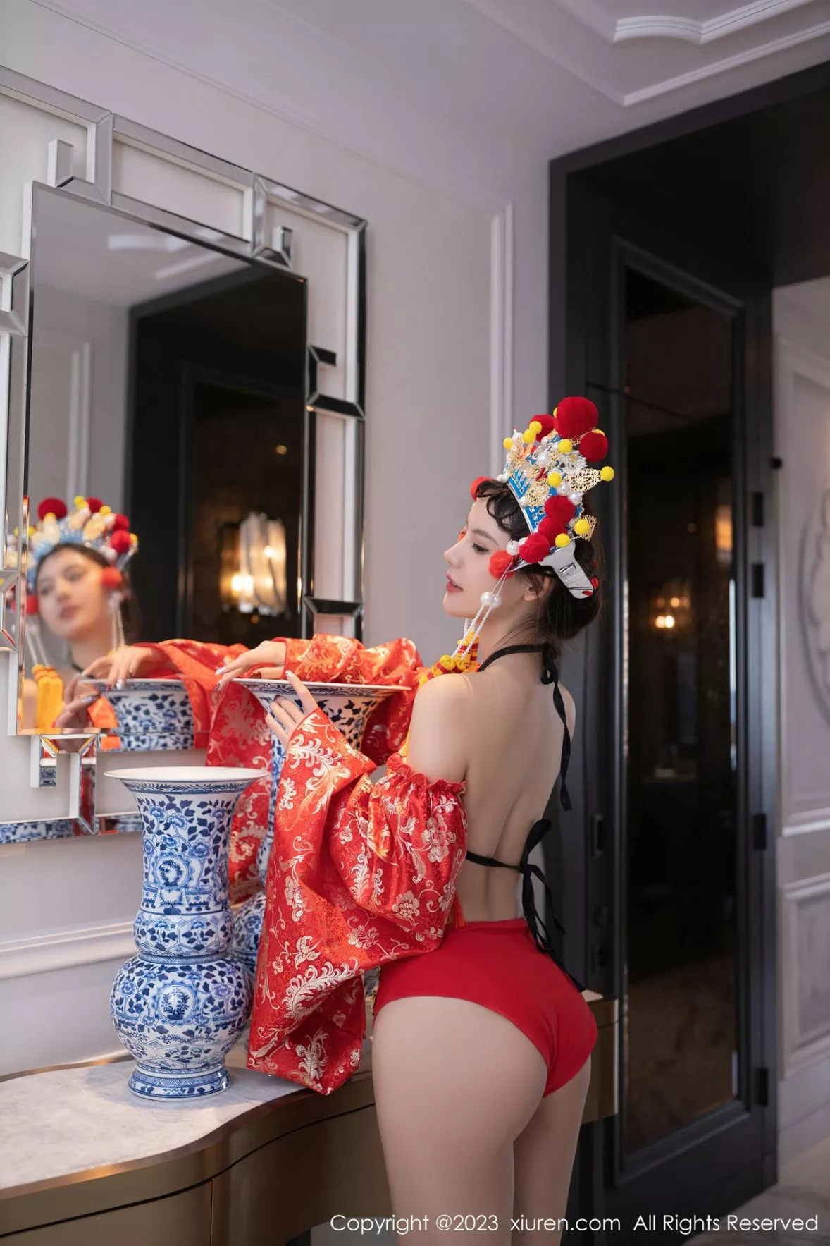 秀人集.com_[XiuRen秀人网]No.6308_模特就是阿朱啊喜庆花嫁主题私房半脱露曼妙绝美身姿诱惑写真81P