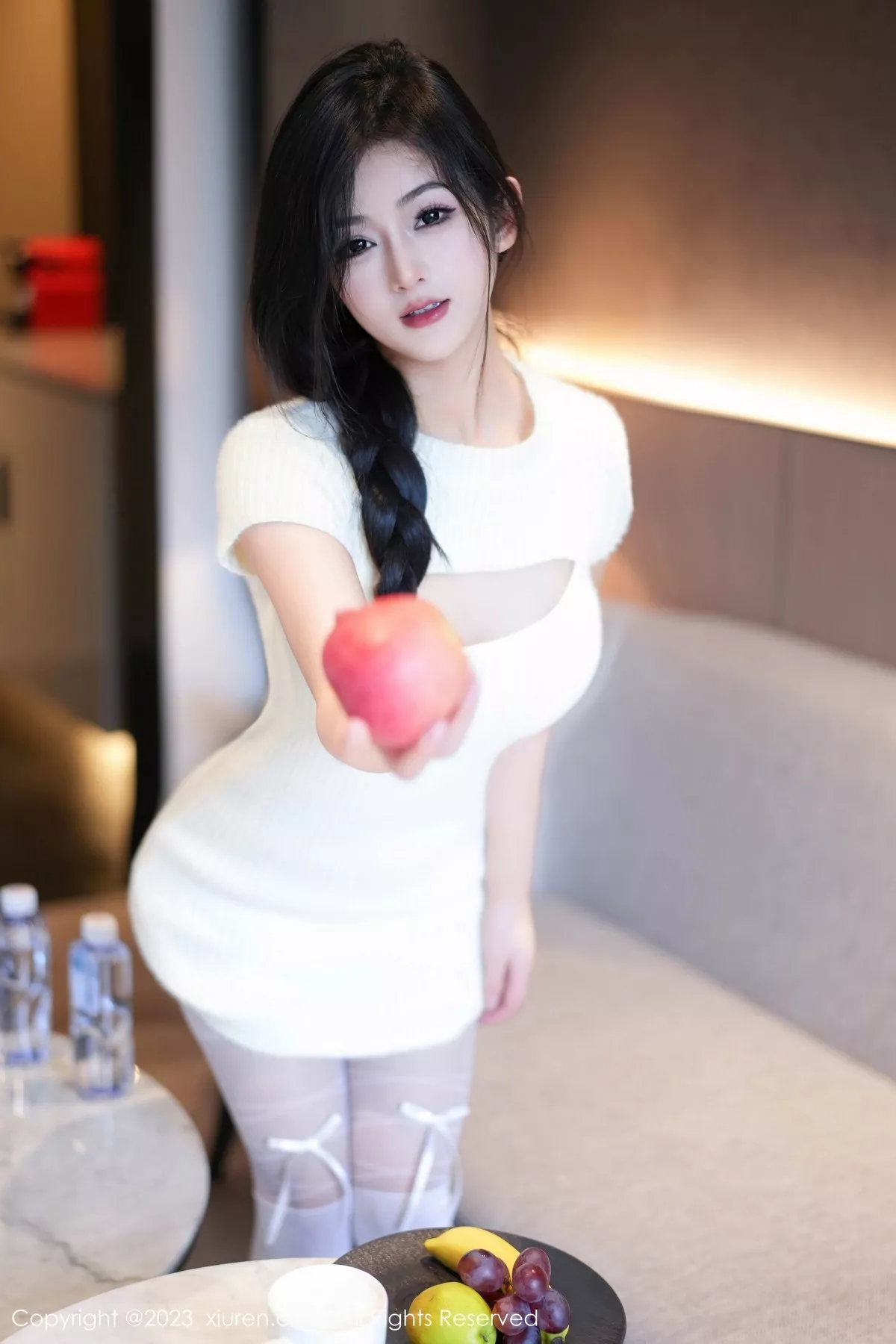 秀人集.com_[XiuRen秀人网]No.7541_模特谭小灵性感粉色轻透内衣配超薄白丝袜秀惹火身段诱惑写真93P