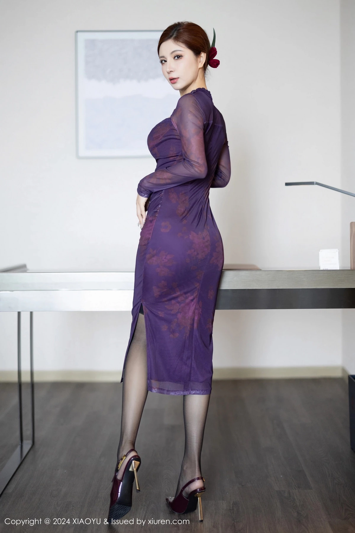 秀人集.com_[XiaoYu画语界]Vol.1211_模特小蛮妖Yummy性感紫色长裙+黑色情趣连体衣撩人诱惑写真83P