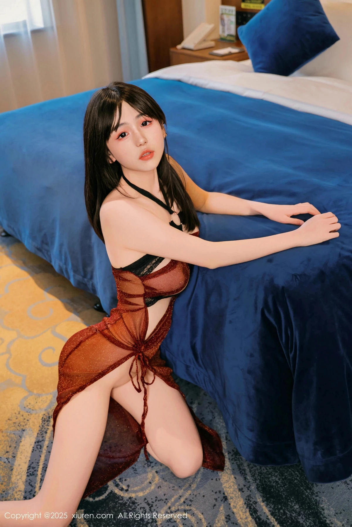 秀人集.com_[XiuRen秀人网]No.9804_模特奶芙乔乔性感红黑薄纱古装服饰半脱秀凹凸身材撩人诱惑写真81P