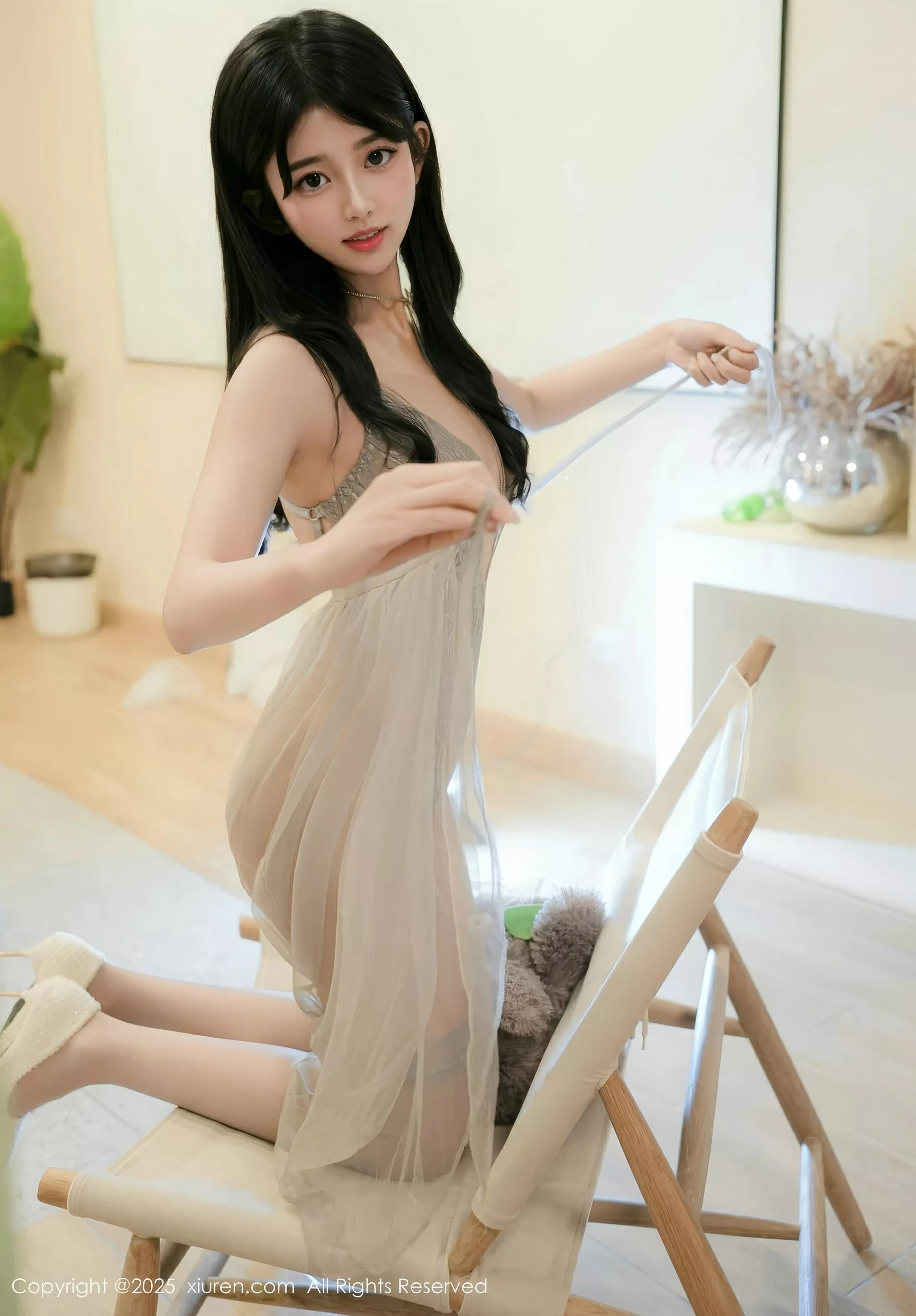 秀人集.com_[XiuRen秀人网]No.10334_模特美少女@性感薄纱情趣长裙配灰色丝袜秀柔美身姿诱惑写真52P