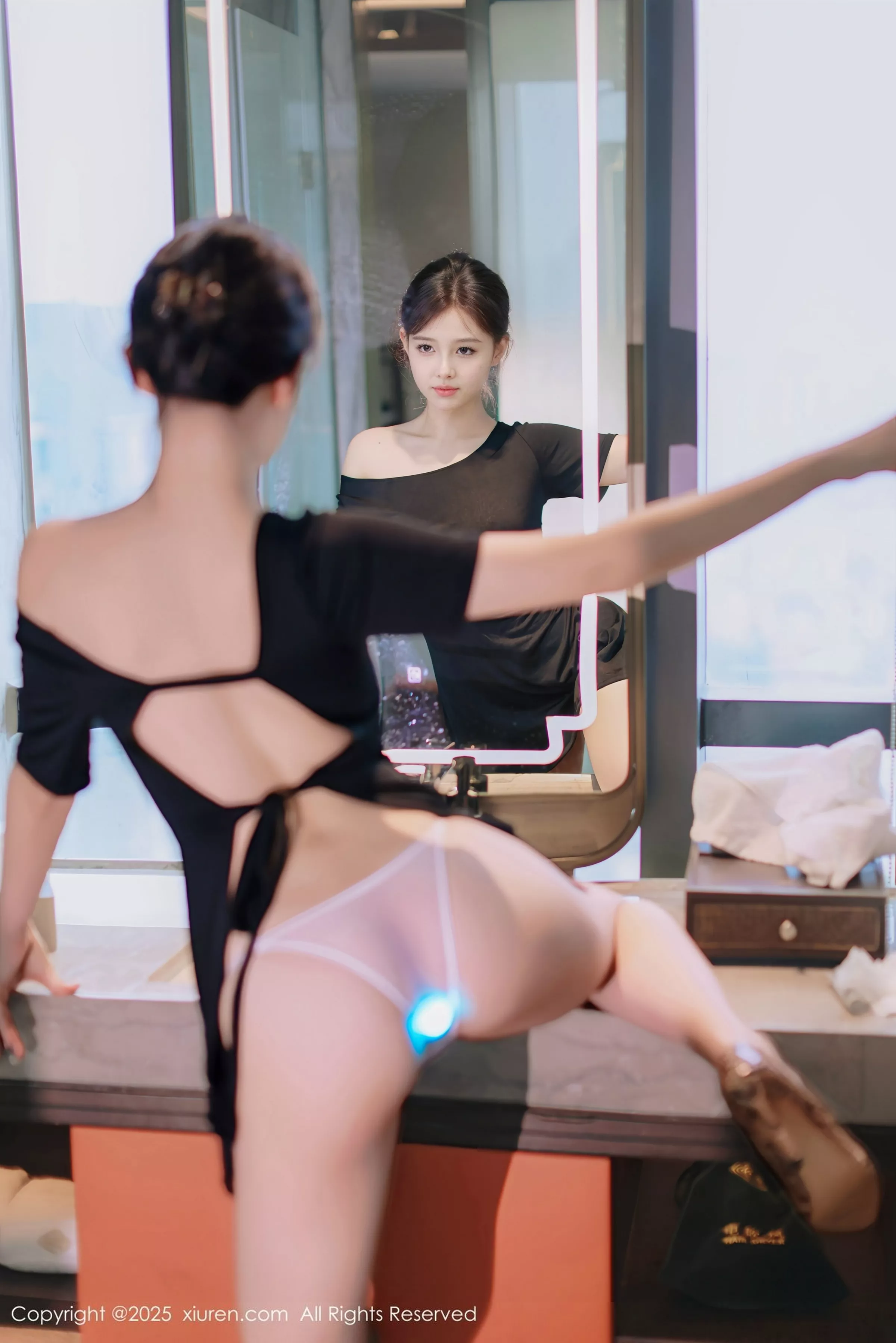 秀人集.com_[XiuRen秀人网]No.10426_模特小橘子orange性感黑色连衣短裙露丁字裤秀曼妙身姿诱惑写真86P