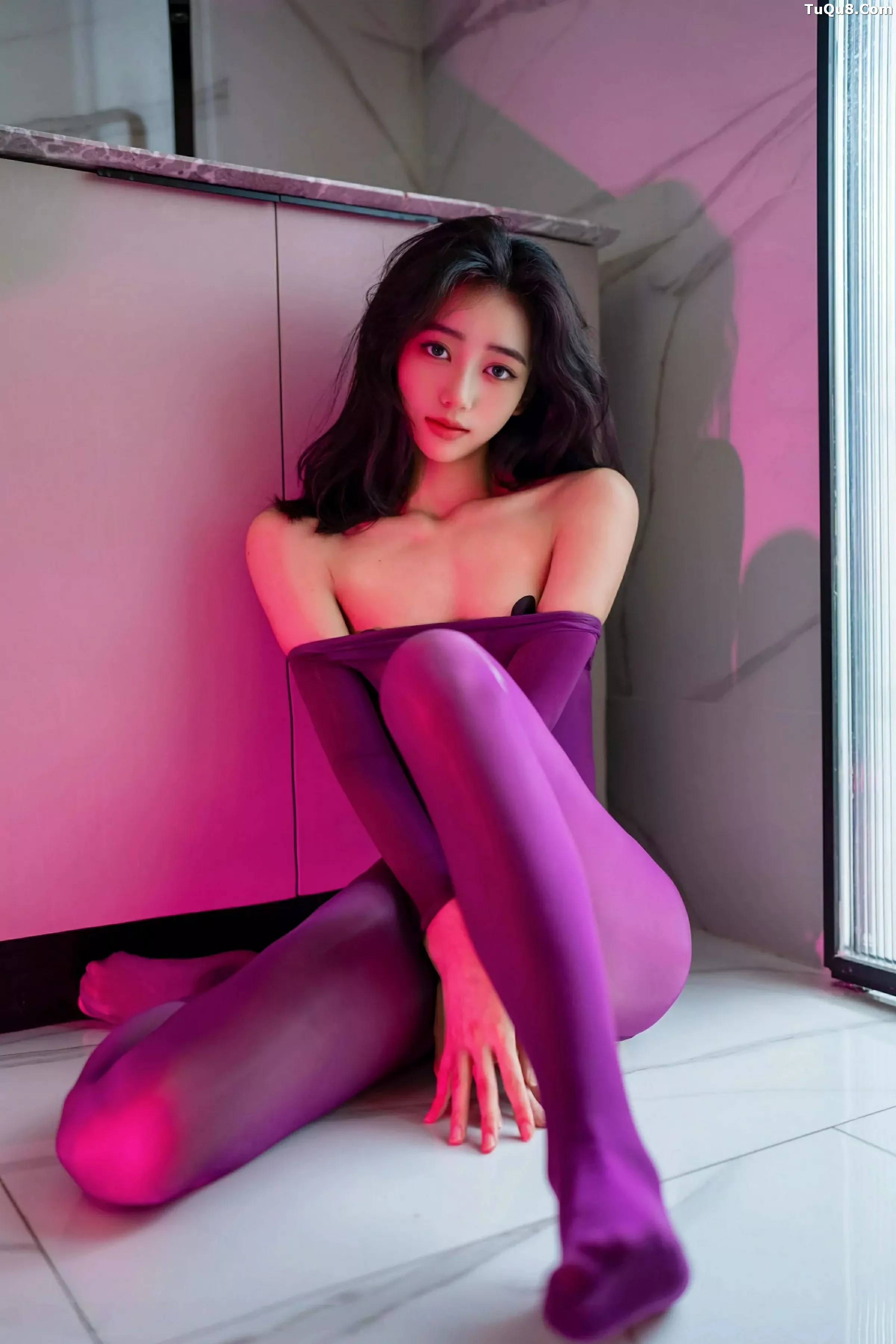 秀人集.com_[XINGYAN星颜社]VOL.363_模特时安安浴室场景性感紫色连体丝袜秀柔美身姿撩人诱惑写真81P