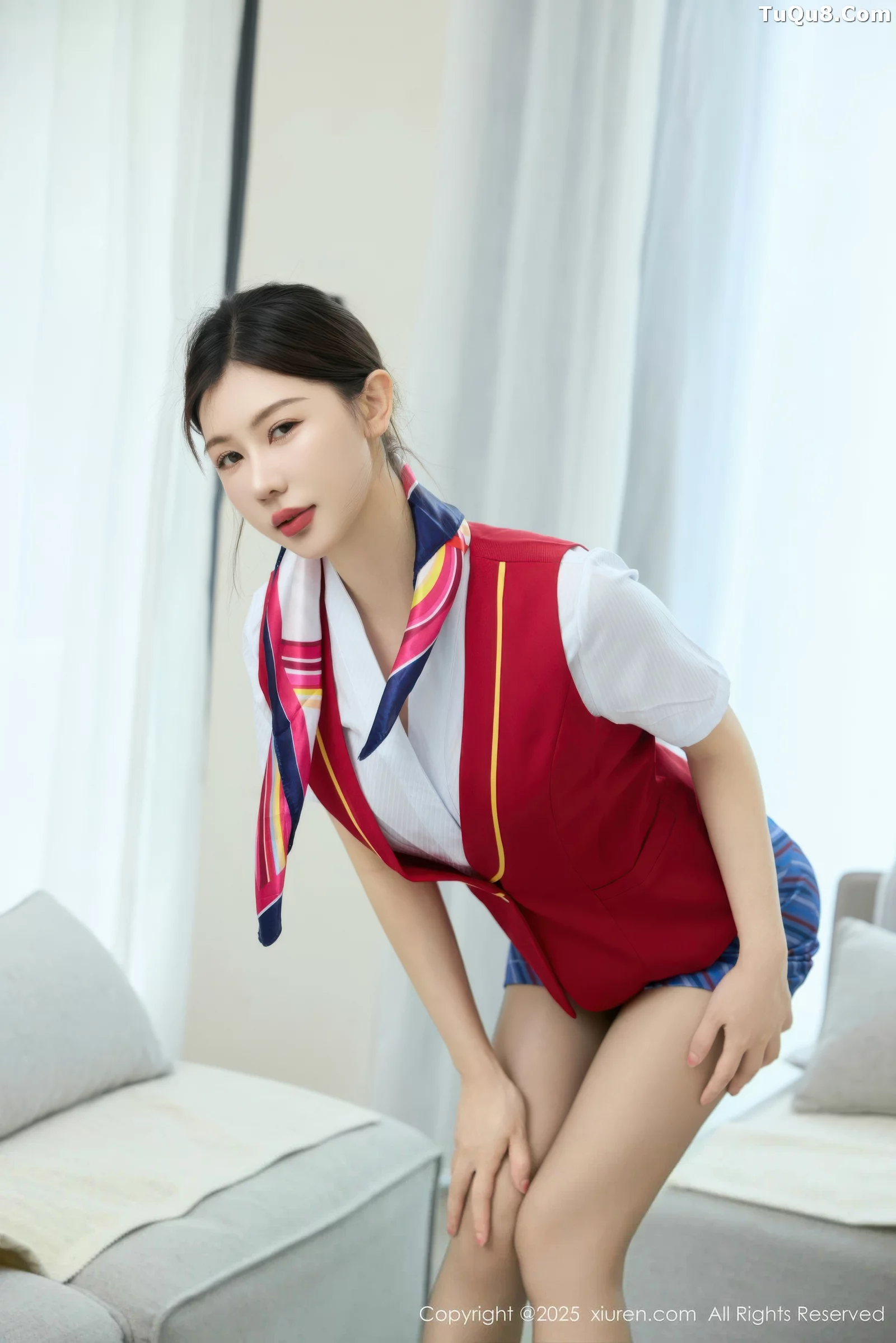 秀人集.com_[XiuRen秀人网]No.10703_模特尹甜甜性感制服露肉色内衣配超薄黑丝秀完美身材诱惑写真80P