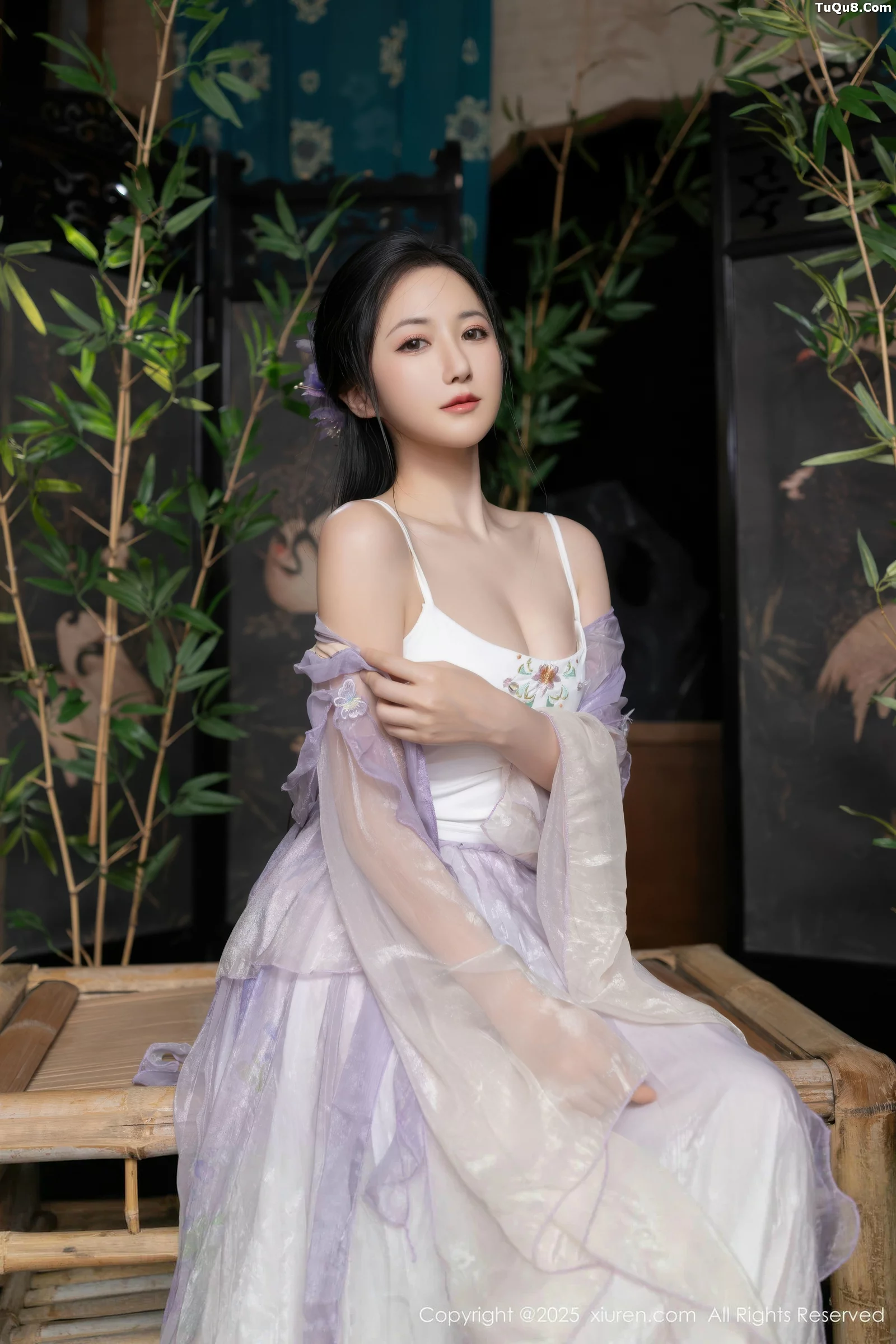 秀人集.com_[XiuRen秀人网]No.10737_模特鱼子酱Fish性感紫色连衣裙配白色丝袜秀曼妙身姿诱惑写真74P