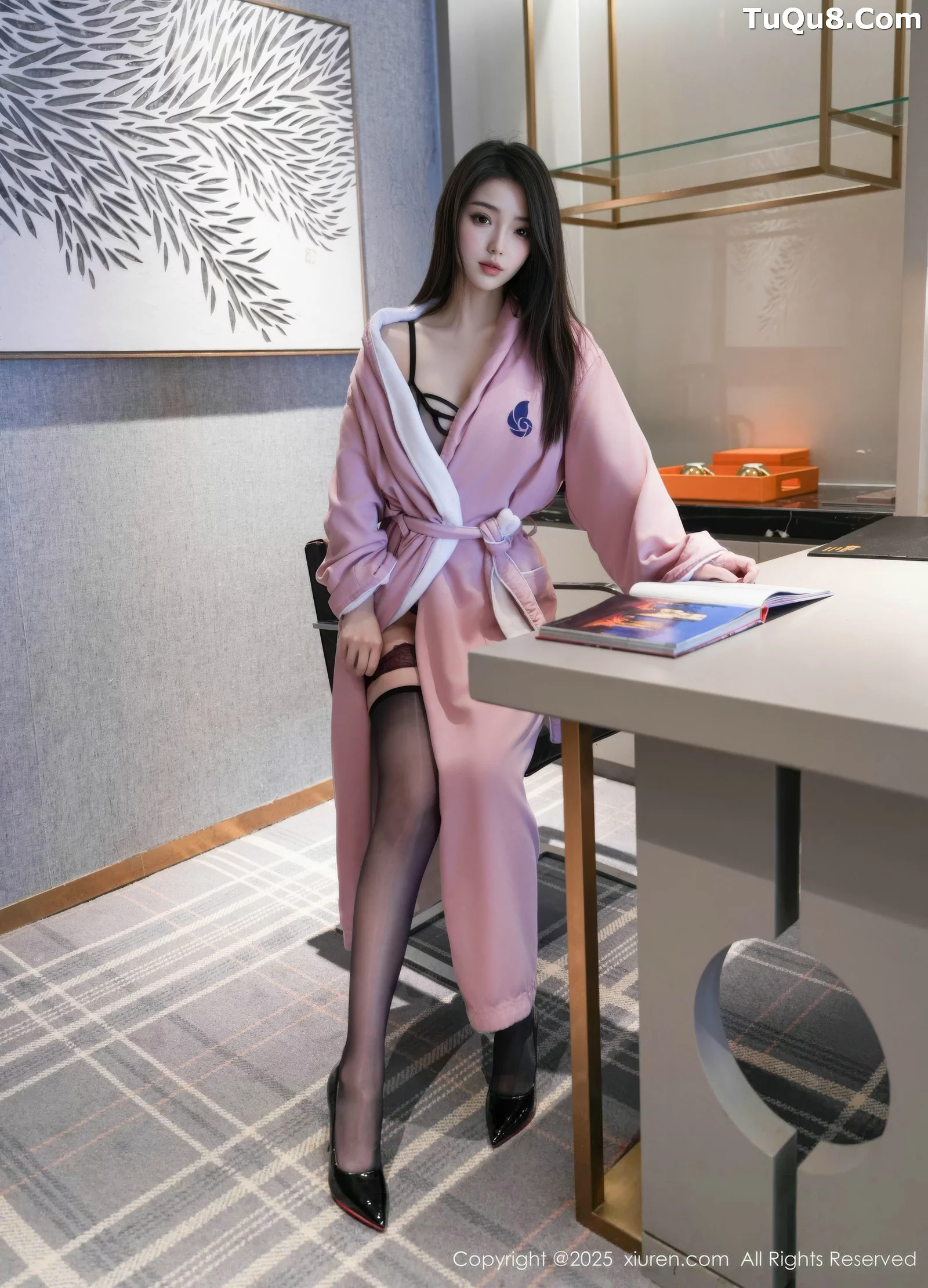 秀人集.com_[XiuRen秀人网]No.10669_新人模特烧烧小桃性感黑色情趣内衣配黑丝吊袜秀曼妙身材诱惑写真99P