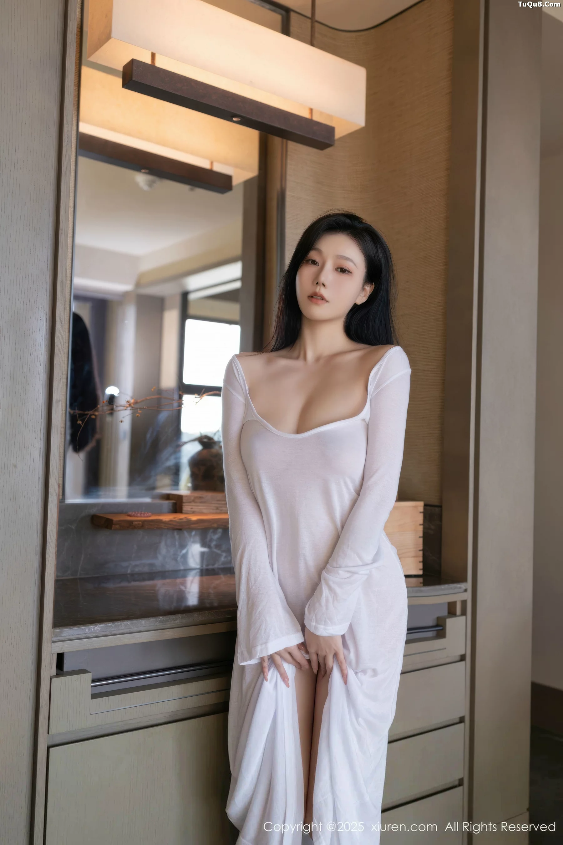 秀人集.com_[XiuRen秀人网]No.10747_模特安然anran性感白色连衣长裙配超薄肉色秀曼妙身姿诱惑写真80P