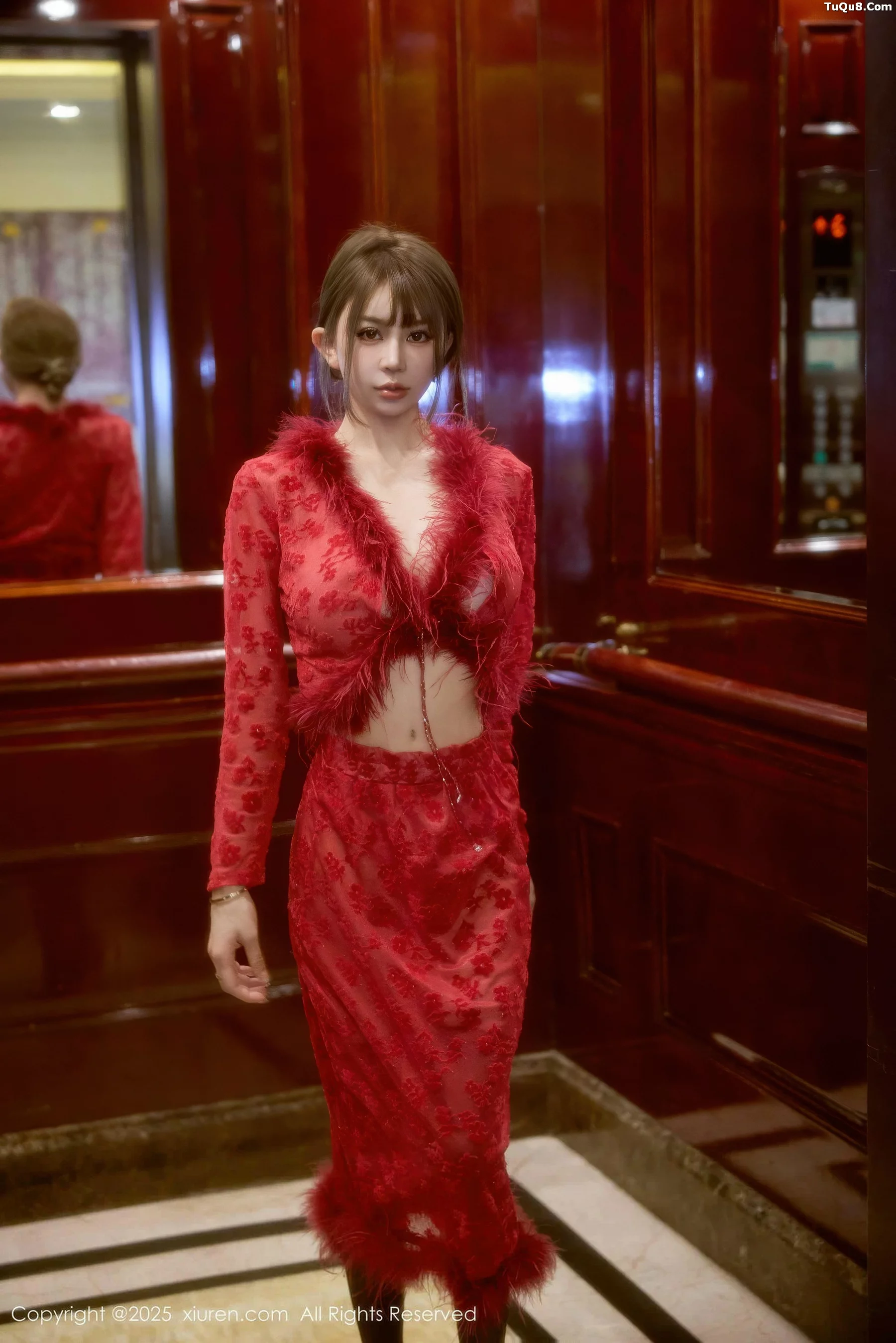 秀人集.com_[XiuRen秀人网]No.10848_模特Zoe柚柚性感红色复古服饰配超薄黑丝秀凹凸身材诱惑写真52P