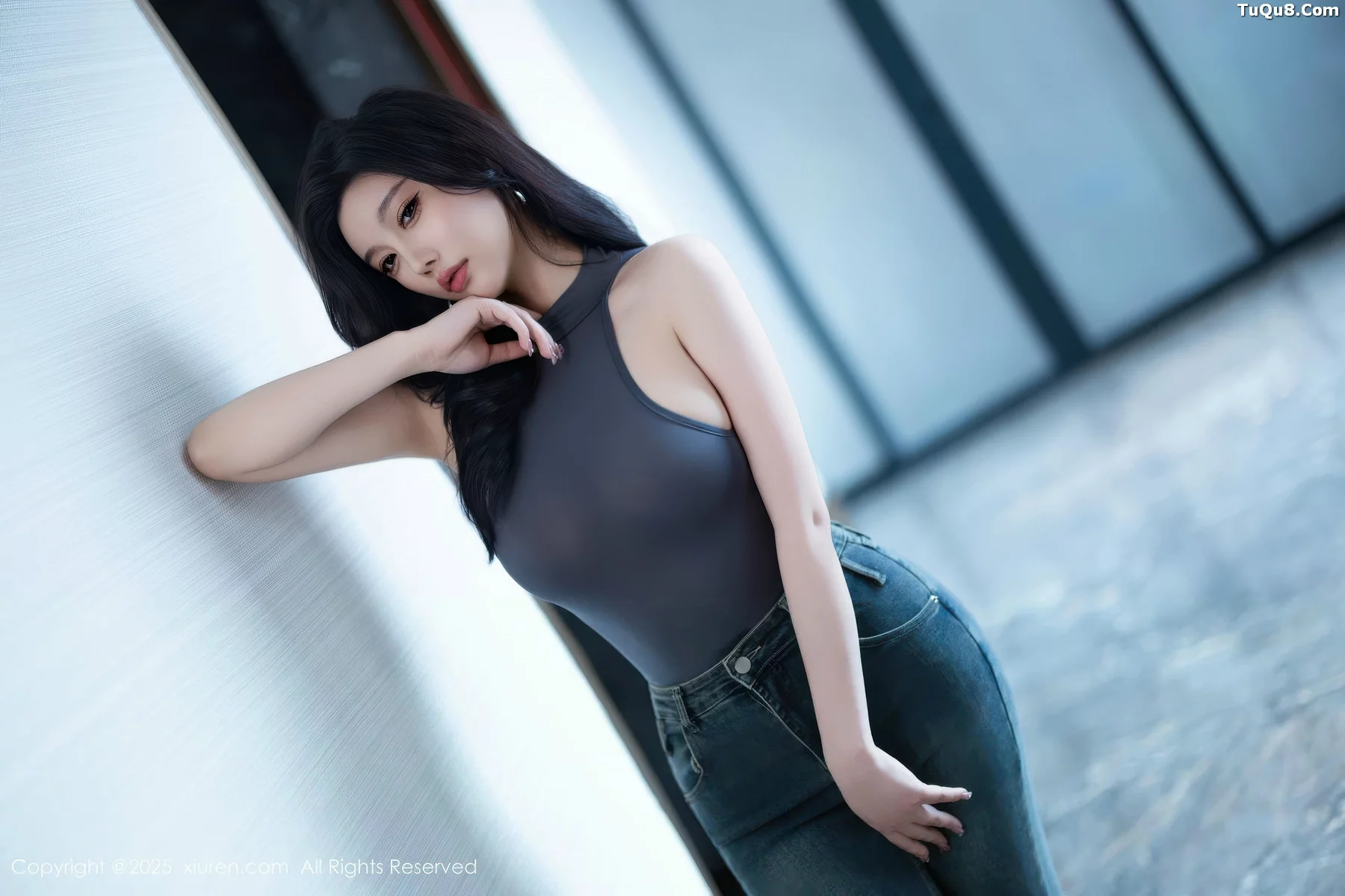 秀人集.com_[XiuRen秀人网]No.10952_女神CHENCHEN.性感灰色服饰配蓝色牛仔裤秀丰腴身材诱惑写真90P