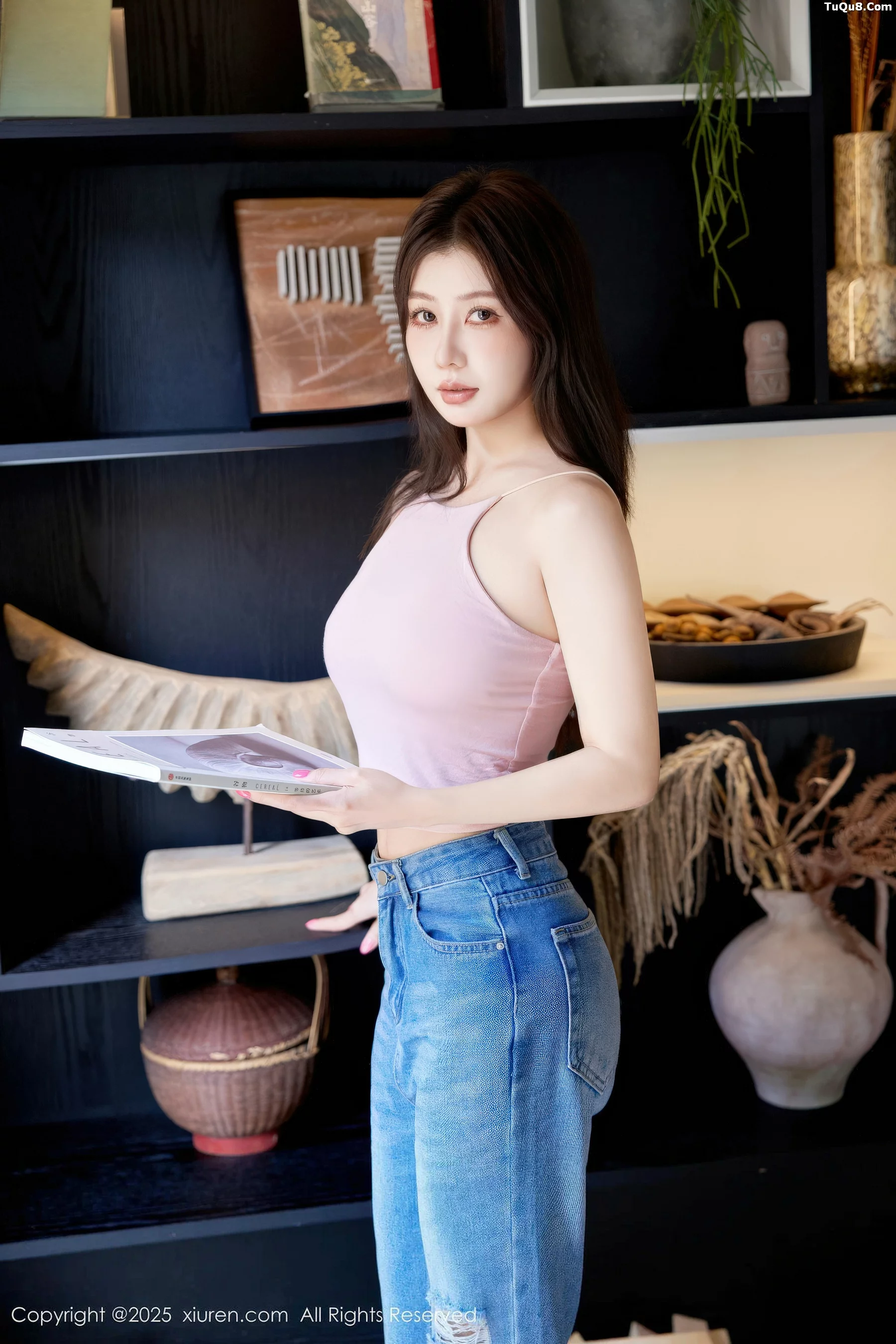 秀人集.com_[XiuRen秀人网]No.10983_模特尹甜甜sunny性感粉色上衣配蓝色牛仔裤秀完美身材诱惑写真83P