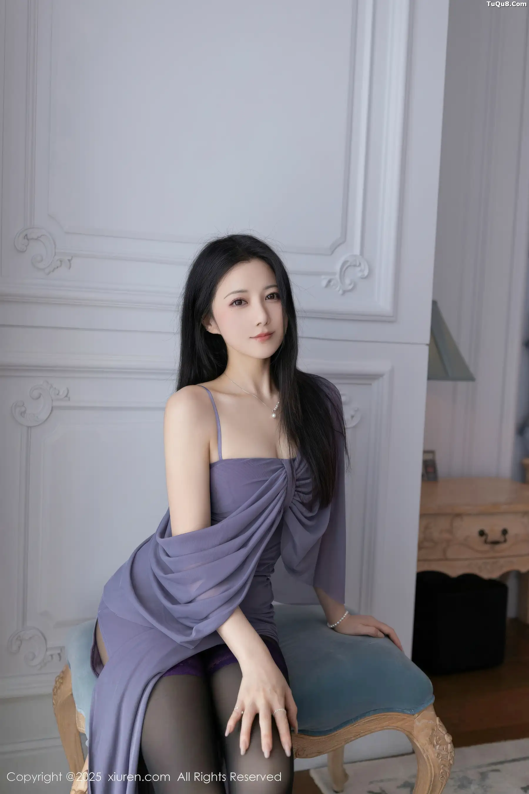 秀人集.com_[XiuRen秀人网]No.10992_模特鱼子酱Fish性感紫色连衣裙配紫丝吊袜秀曼妙身姿诱惑写真76P